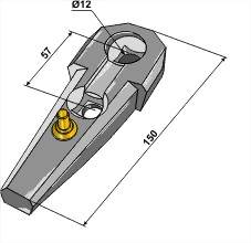 Adaptateur courbe Speed Loc Entraxe de 57 mm