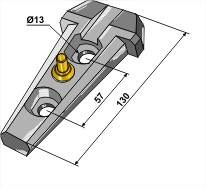 Adaptateur courbe Speed Loc Entraxe 57 mm
