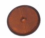 Catadioptre rond orange 60 mm fixation 1 trou