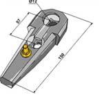 Adaptateur courbe Speed Loc Entraxe de 57 mm