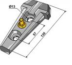 Adaptateur courbe Speed Loc Entraxe 57 mm