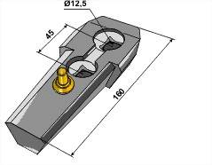 Adaptateur Speed Loc spécial Lemken 45 mm entraxe