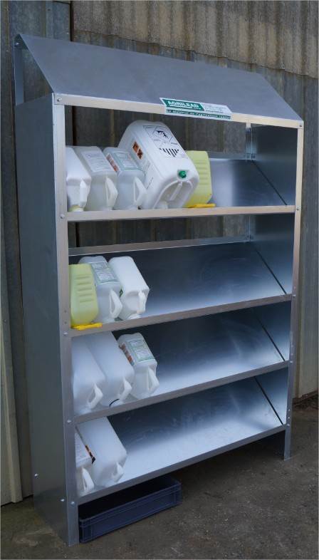 Étagère égouttoir à bidons